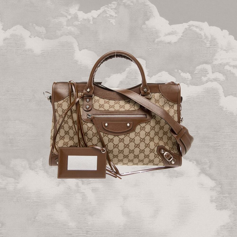 GUCCI x BALENCIAGA Hacker Project City Bag Moto Brown Neo Classic